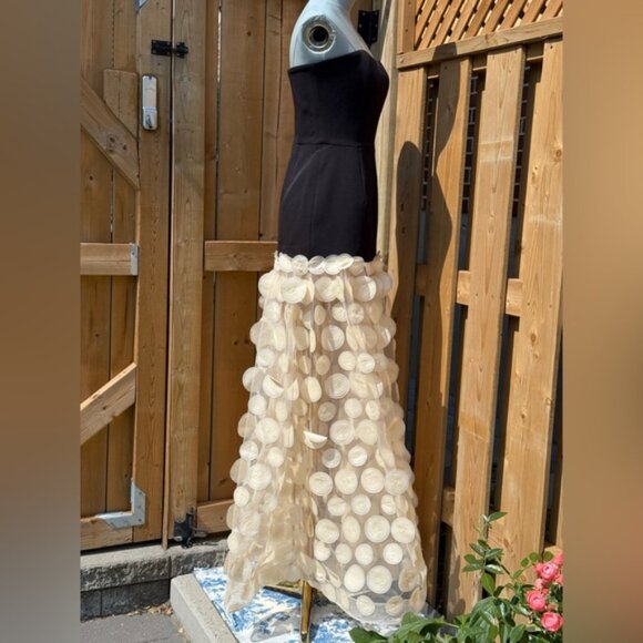 🆕 BRONX & BANCO 🧿 NWOT Harper Strapless Beige and Black Gown, Sz XS US 2 - Picture 10 of 15